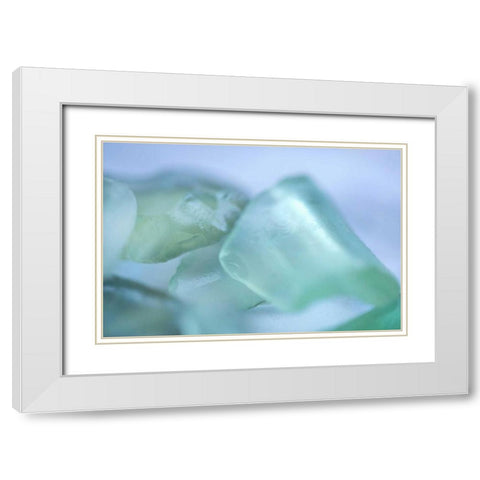 Sea Glass IV White Modern Wood Framed Art Print with Double Matting by Millet, Karyn