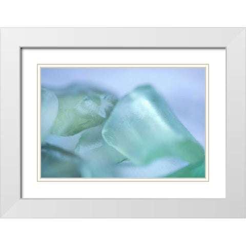 Sea Glass IV White Modern Wood Framed Art Print with Double Matting by Millet, Karyn