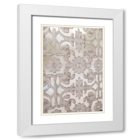 Tapestry White Modern Wood Framed Art Print with Double Matting by Millet, Karyn