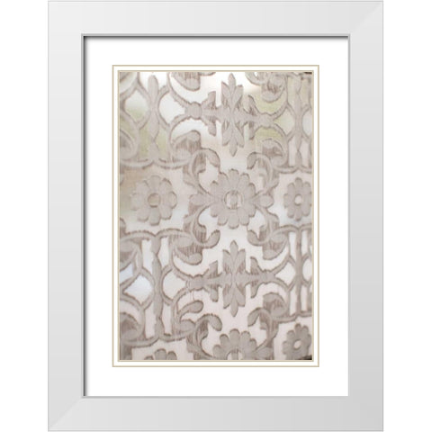 Tapestry White Modern Wood Framed Art Print with Double Matting by Millet, Karyn
