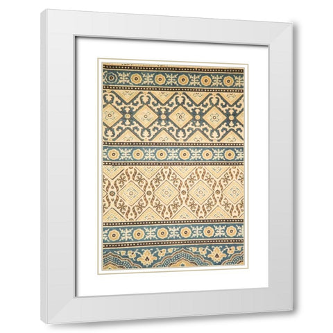 Mosaic I White Modern Wood Framed Art Print with Double Matting by Millet, Karyn