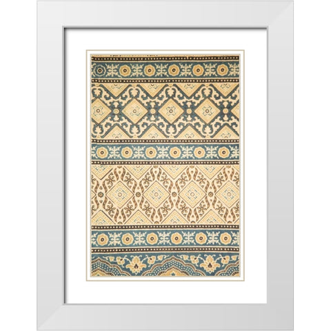 Mosaic I White Modern Wood Framed Art Print with Double Matting by Millet, Karyn