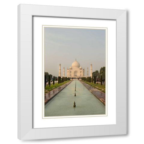 Taj Mahal White Modern Wood Framed Art Print with Double Matting by Millet, Karyn