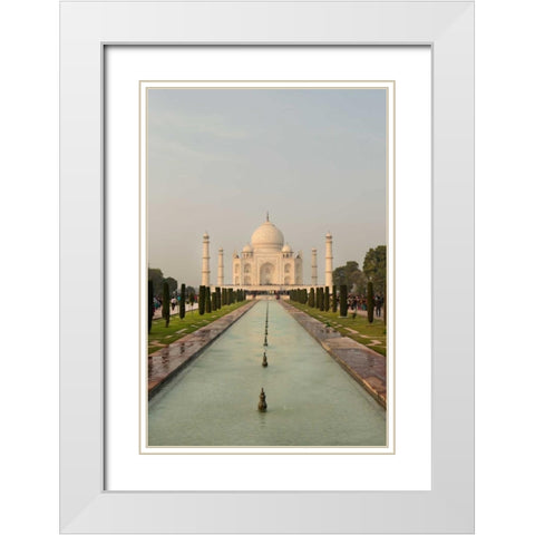 Taj Mahal White Modern Wood Framed Art Print with Double Matting by Millet, Karyn