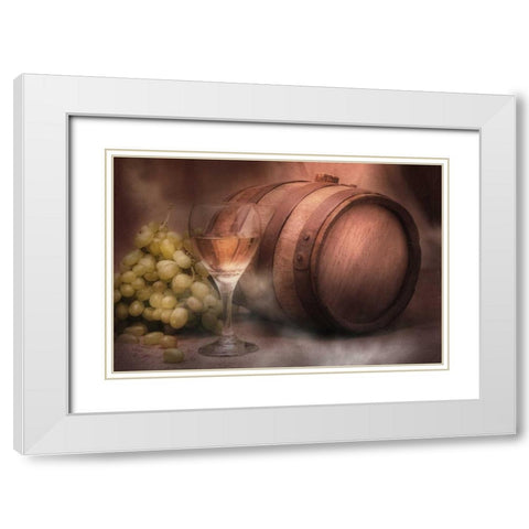 Vintage Wine White Modern Wood Framed Art Print with Double Matting by McNemar, C. Thomas