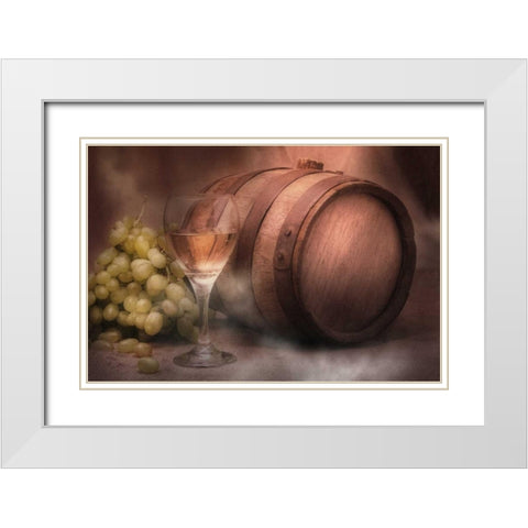 Vintage Wine White Modern Wood Framed Art Print with Double Matting by McNemar, C. Thomas