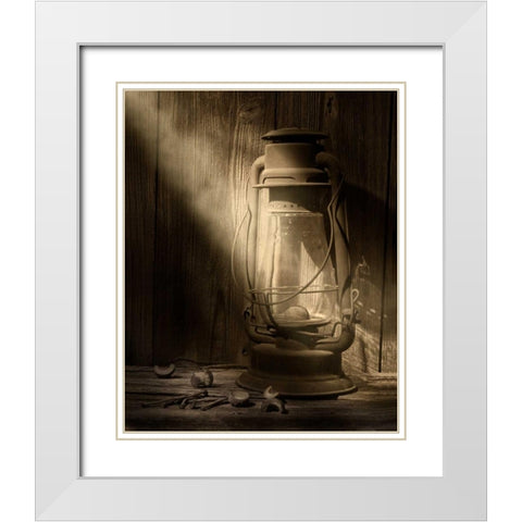 Yesterdays Light White Modern Wood Framed Art Print with Double Matting by McNemar, C. Thomas