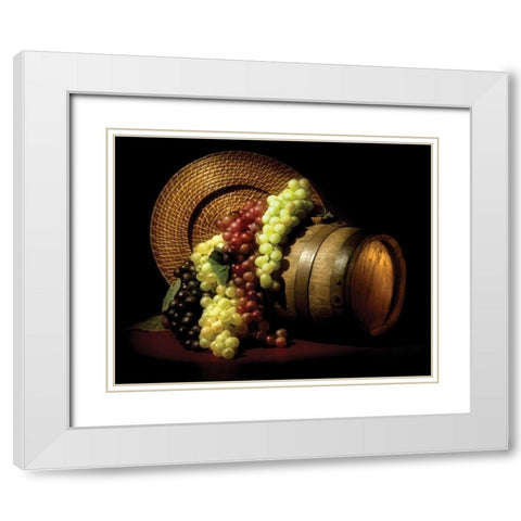 Wine Grapes White Modern Wood Framed Art Print with Double Matting by McNemar, C. Thomas