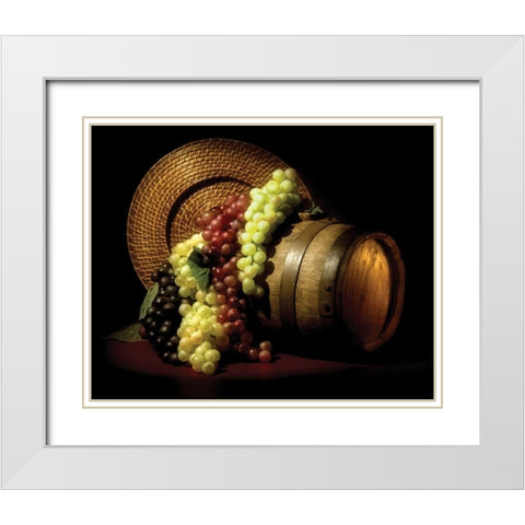 Wine Grapes White Modern Wood Framed Art Print with Double Matting by McNemar, C. Thomas