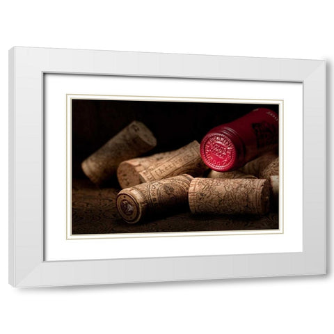 Wine Corks Still Life IV White Modern Wood Framed Art Print with Double Matting by McNemar, C. Thomas