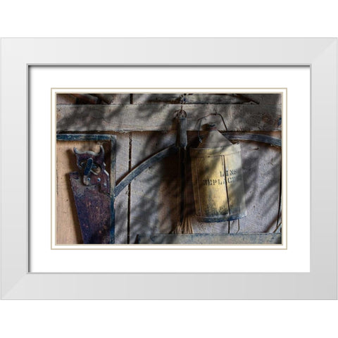 Out in the Barn I White Modern Wood Framed Art Print with Double Matting by McNemar, C. Thomas