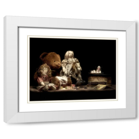 Tea Party White Modern Wood Framed Art Print with Double Matting by McNemar, C. Thomas