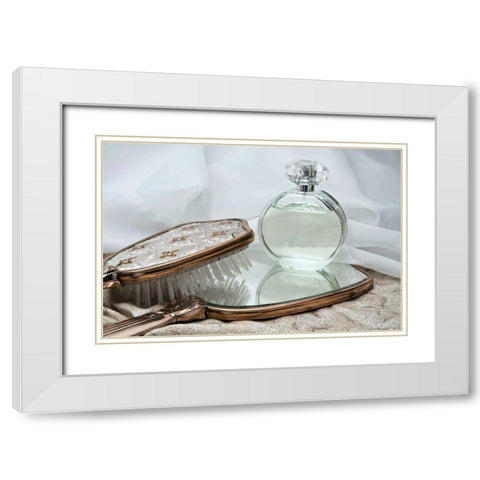 Perfume Bottle I White Modern Wood Framed Art Print with Double Matting by McNemar, C. Thomas