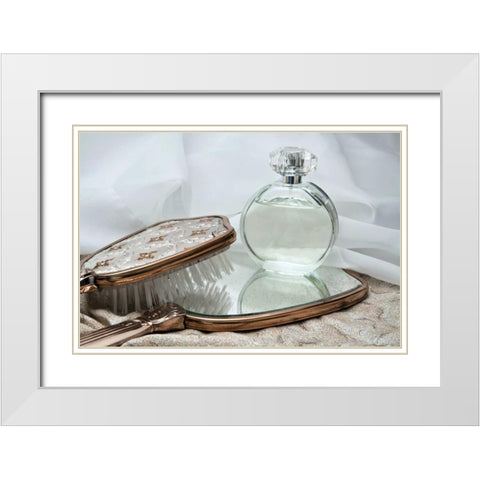 Perfume Bottle I White Modern Wood Framed Art Print with Double Matting by McNemar, C. Thomas