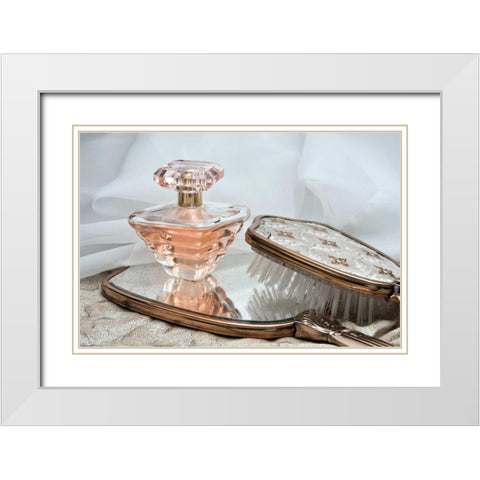 Perfume Bottle II White Modern Wood Framed Art Print with Double Matting by McNemar, C. Thomas