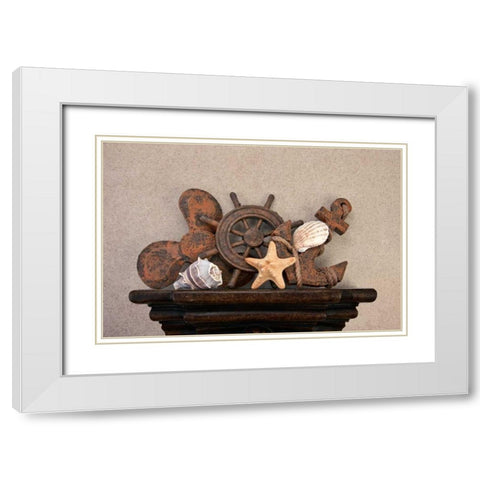 Nautical Still Life I White Modern Wood Framed Art Print with Double Matting by McNemar, C. Thomas