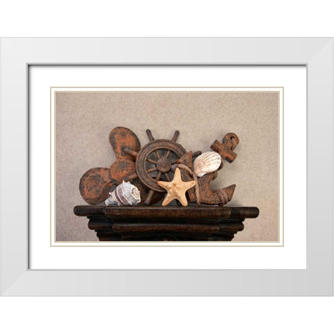 Nautical Still Life I White Modern Wood Framed Art Print with Double Matting by McNemar, C. Thomas