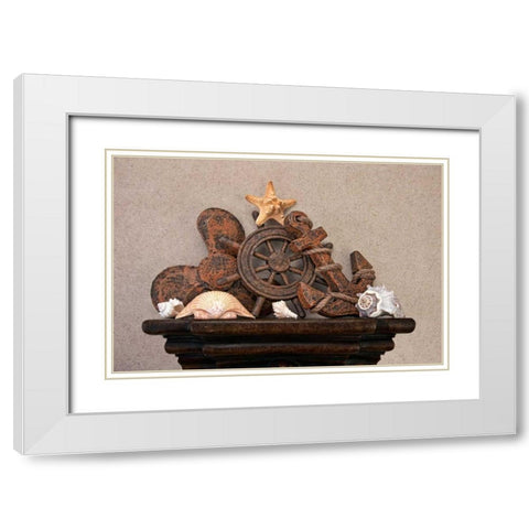 Nautical Still Life II White Modern Wood Framed Art Print with Double Matting by McNemar, C. Thomas
