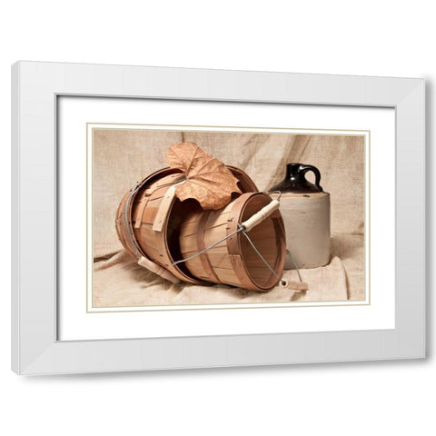 Baskets with Crock I White Modern Wood Framed Art Print with Double Matting by McNemar, C. Thomas