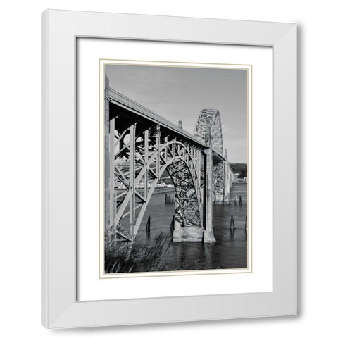 BW St. Johns Arches II White Modern Wood Framed Art Print with Double Matting by Moore, Brian