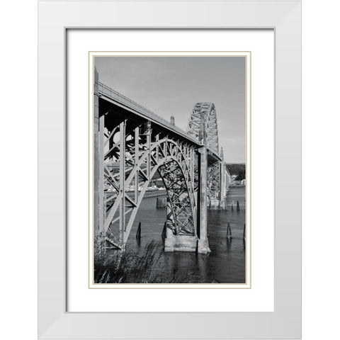 BW St. Johns Arches II White Modern Wood Framed Art Print with Double Matting by Moore, Brian