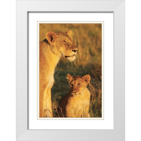 My Mom and I White Modern Wood Framed Art Print with Double Matting by Parker, Susann
