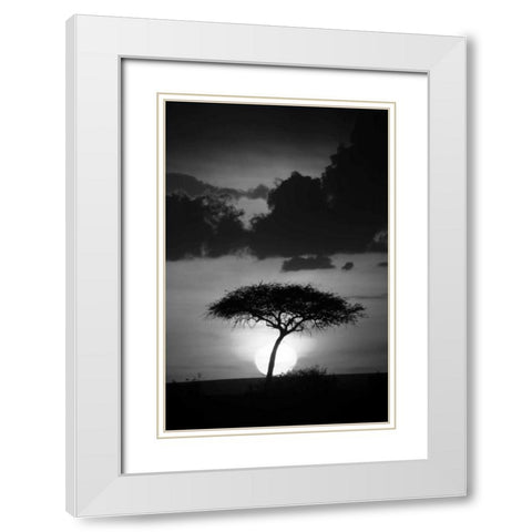 Kenta Sunrise White Modern Wood Framed Art Print with Double Matting by Parker, Susann