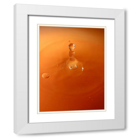 Tomato Soup Drop III White Modern Wood Framed Art Print with Double Matting by Putman, Tammy