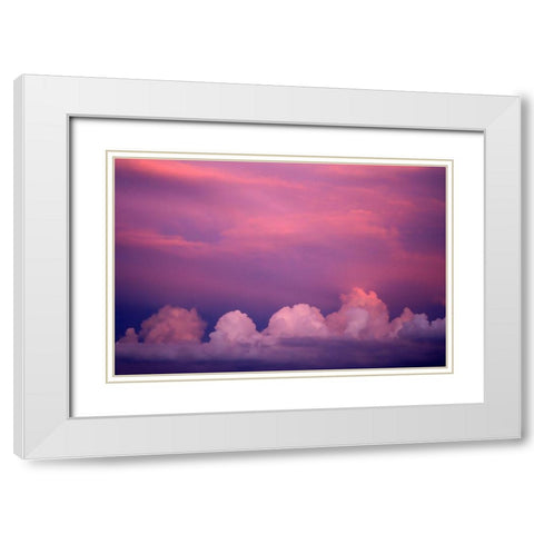 Majestic Sky White Modern Wood Framed Art Print with Double Matting by Putman, Tammy