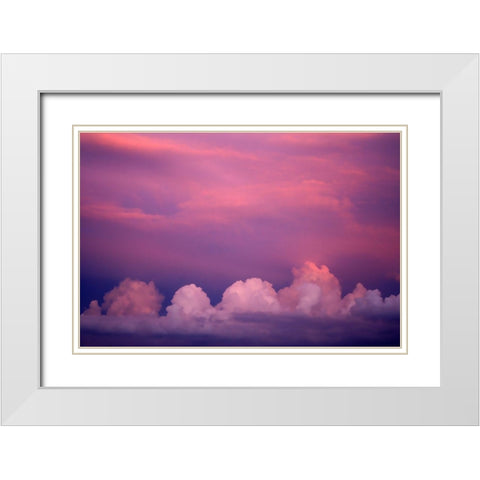 Majestic Sky White Modern Wood Framed Art Print with Double Matting by Putman, Tammy