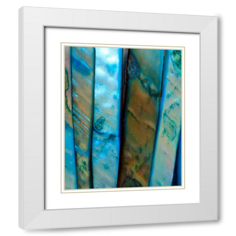 Shell Be Blue II White Modern Wood Framed Art Print with Double Matting by Putman, Tammy