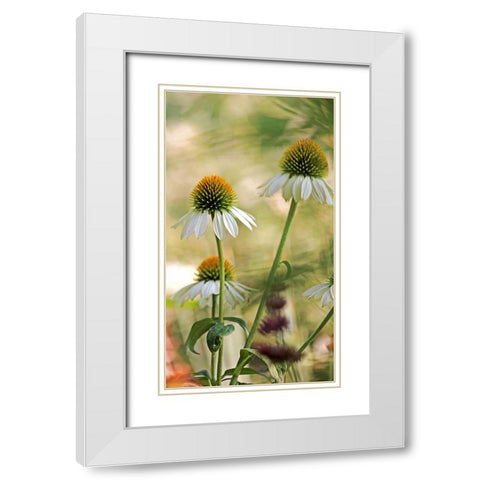 White Cones II White Modern Wood Framed Art Print with Double Matting by Putman, Tammy