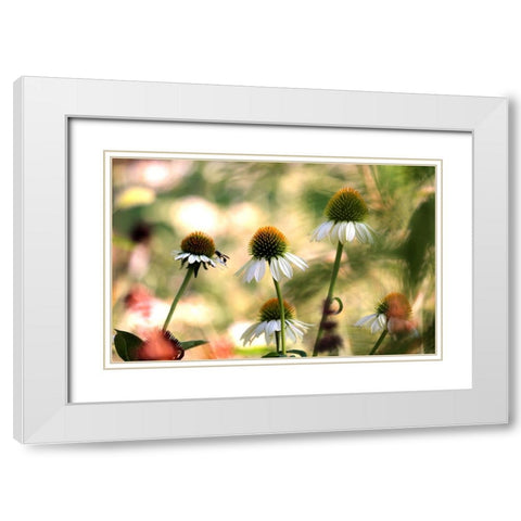 White Cones III White Modern Wood Framed Art Print with Double Matting by Putman, Tammy