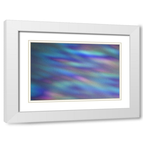 Ripples of Color I White Modern Wood Framed Art Print with Double Matting by Putman, Tammy