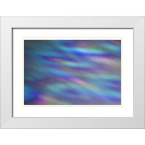 Ripples of Color I White Modern Wood Framed Art Print with Double Matting by Putman, Tammy