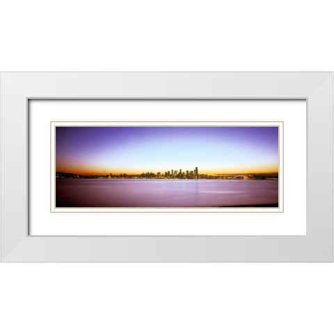 From Elliott Bay I White Modern Wood Framed Art Print with Double Matting by Stefko, Bob
