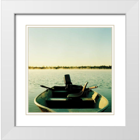 On Pine Lake I White Modern Wood Framed Art Print with Double Matting by Stefko, Bob