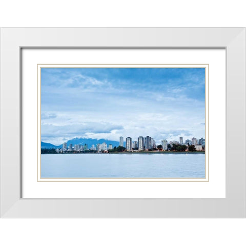 False Creek III White Modern Wood Framed Art Print with Double Matting by Stefko, Bob