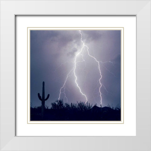 Electric Desert III White Modern Wood Framed Art Print with Double Matting by Taylor, Douglas