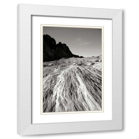 Fiery Sandstone BW White Modern Wood Framed Art Print with Double Matting by Taylor, Douglas
