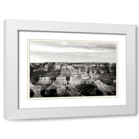 Grand Canyon Dawn I BW White Modern Wood Framed Art Print with Double Matting by Taylor, Douglas