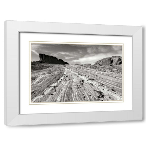 Sands of Time I BW White Modern Wood Framed Art Print with Double Matting by Taylor, Douglas