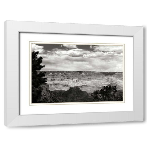 Grand Canyon Skies BW White Modern Wood Framed Art Print with Double Matting by Taylor, Douglas