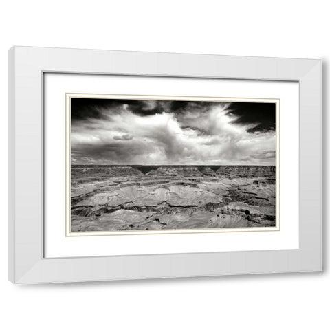 Grand Canyon Winds BW White Modern Wood Framed Art Print with Double Matting by Taylor, Douglas