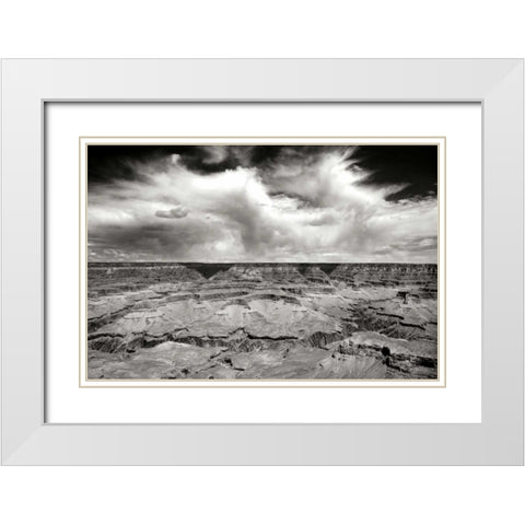 Grand Canyon Winds BW White Modern Wood Framed Art Print with Double Matting by Taylor, Douglas