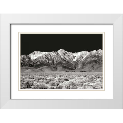 Sierra Nevada Mountains I BW White Modern Wood Framed Art Print with Double Matting by Taylor, Douglas
