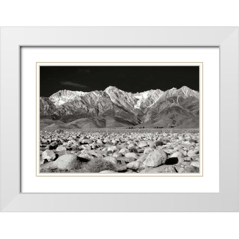 Sierra Nevada Mountains II BW White Modern Wood Framed Art Print with Double Matting by Taylor, Douglas