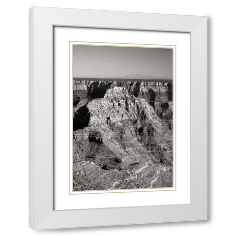 Vishnu Temple BW White Modern Wood Framed Art Print with Double Matting by Taylor, Douglas