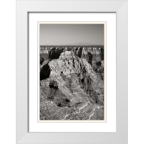 Vishnu Temple BW White Modern Wood Framed Art Print with Double Matting by Taylor, Douglas