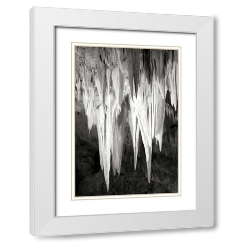 Carlsbad Cavern II BW White Modern Wood Framed Art Print with Double Matting by Taylor, Douglas